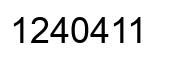 Number 1240411 black image