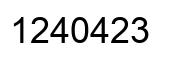 Number 1240423 black image