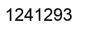 Number 1241293 black image