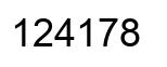 Número 124178 imagen negro
