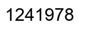 Number 1241978 black image