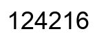 Número 124216 imagen negro