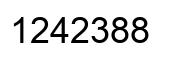 Number 1242388 black image