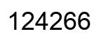 Number 124266 black image