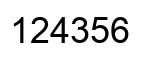 Número 124356 imagen negro