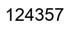 Number 124357 black image