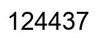 Number 124437 black image