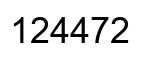 Number 124472 black image