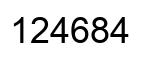 Number 124684 black image