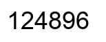 Número 124896 imagen negro