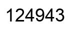 Número 124943 imagen negro