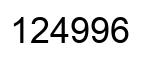Número 124996 imagen negro