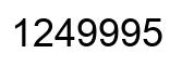 Number 1249995 black image