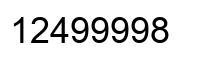 Número 12499998 imagen negro