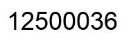 Número 12500036 imagen negro