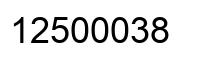 Número 12500038 imagen negro