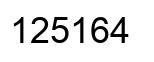 Número 125164 imagen negro