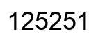 Número 125251 imagen negro