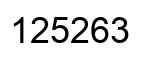 Número 125263 imagen negro
