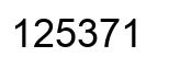 Número 125371 imagen negro