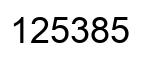Número 125385 imagen negro