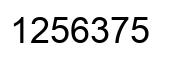Number 1256375 black image