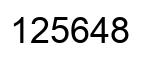 Number 125648 black image