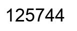 Number 125744 black image