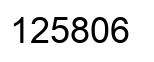 Número 125806 imagen negro
