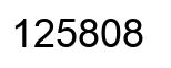 Número 125808 imagen negro