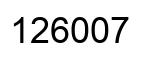 Number 126007 black image