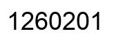 Number 1260201 black image