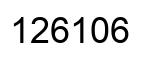 Number 126106 black image