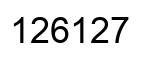 Number 126127 black image