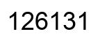 Number 126131 black image