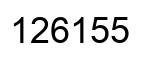 Number 126155 black image