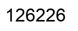 Number 126226 black image