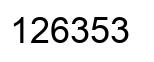 Number 126353 black image