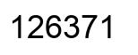 Number 126371 black image