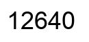 Number 12640 black image