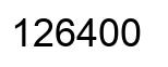 Number 126400 black image