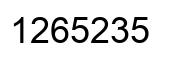 Number 1265235 black image
