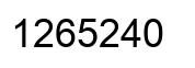 Number 1265240 black image