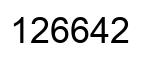 Número 126642 imagen negro