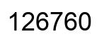Number 126760 black image