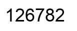Number 126782 black image