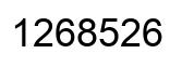 Number 1268526 black image