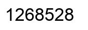 Number 1268528 black image