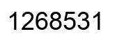 Number 1268531 black image