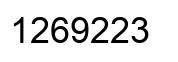 Number 1269223 black image
